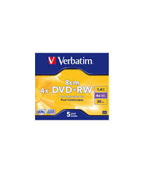 Verbatim DVD+RW 8cm para cámaras 5unds