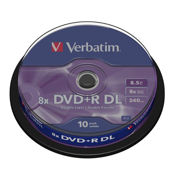Verbatim DVD+R DL 8x 8.5GB Tarrina 10 uds