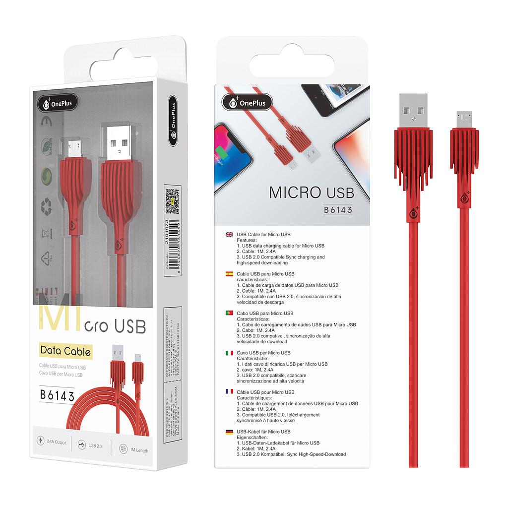 Cable micro USB One plus 2.4A 1M B6143