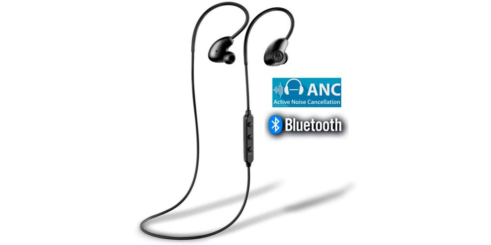 Motorola VerveLoop 500 ANC. Auriculares Bluetooth ANC Cancelador de Ruido. Compatible Siri y Alexa