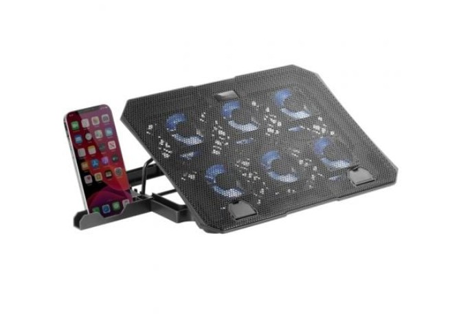 Soporte Refrigerante Mars Gaming MNBC23 para Portátiles hasta 16"/ Iluminación LED