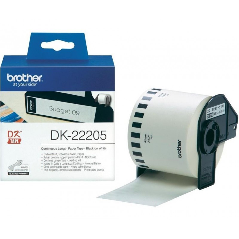 Rollo de Papel Continuo (Etiquetas) Original Brother DK-22205