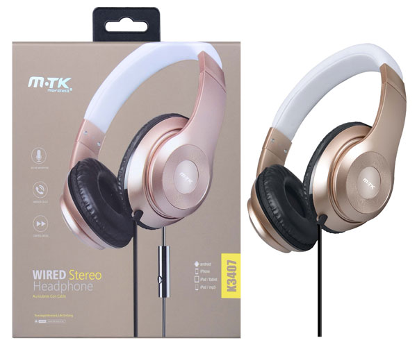 Auriculares con micrófono MTK K3407 