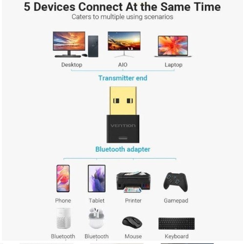 Transmisor y Receptor USB/ MP3/ Bluetooth Vention NAFB0